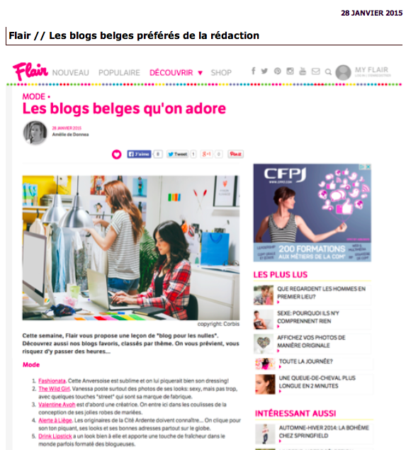 Les meilleurs blogs belges-Mode-Flair