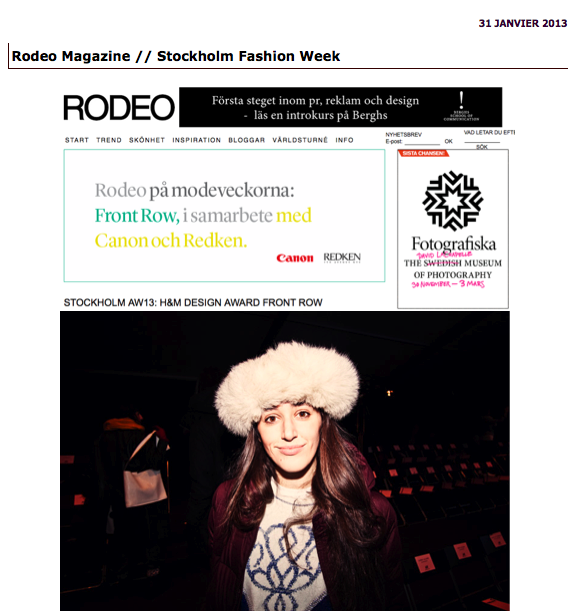 Stockholm Fashion Week-Front Row Rodeo