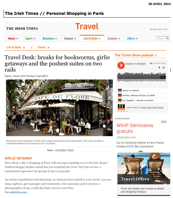 The Irish Times-Personal Shopping in Paris-Travel