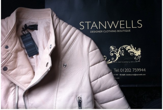 Joseph Powder Pink Perfecto-Leather Biker Jack-Stanwells 2