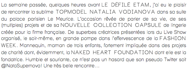 Interview  Natalia Vodianova-Etam Lingerie-1