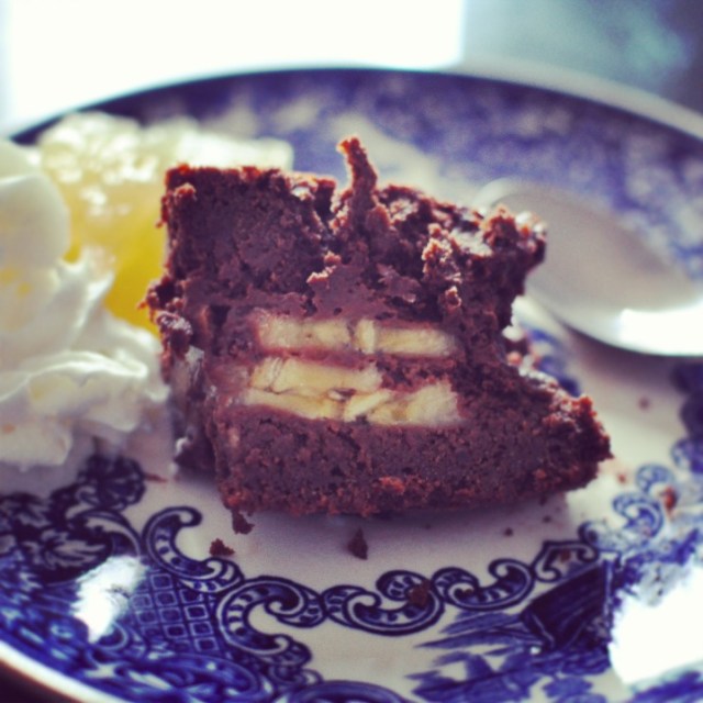 Recette gateau au chocolat-bananes