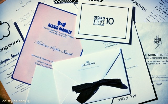 Paris Fashion Week SS14-Invitations blog mode