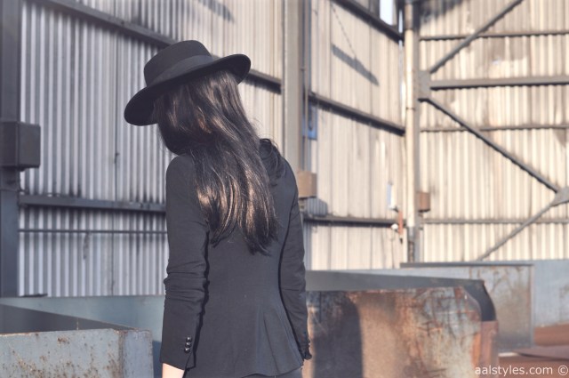 Blazer à revers style smoking-Boyfriend cuir-2