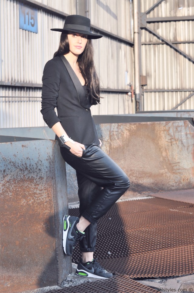 Blazer à revers style smoking-Boyfriend cuir-5