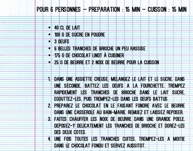 Brioche perdue au chocolat