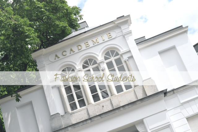 Fashion students at the Royal Academy of Fine Arts in Antwerp