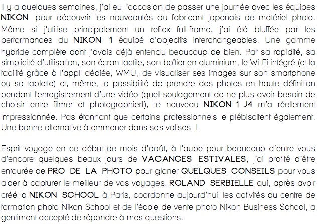 Réussir ses photos de vacances-Conseils-Roland Serbielle-Nikon France-5