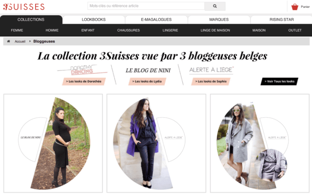 3 Suisses et blogueuses mode Belgique