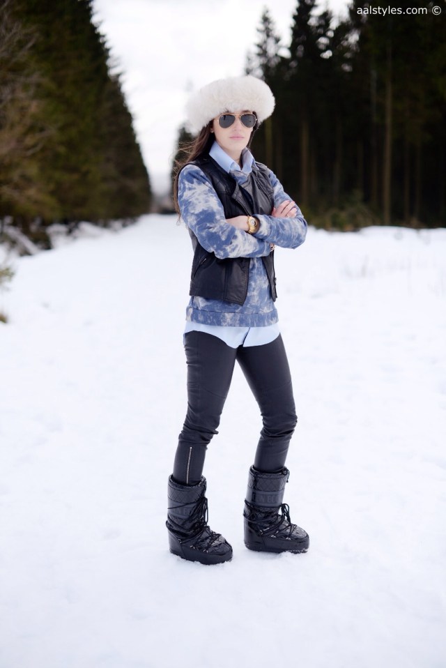 Après-ski Moon Boot noires vernies Queen Zalando-3