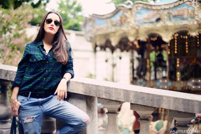 Chemise carreaux x boyfriend jeans-6